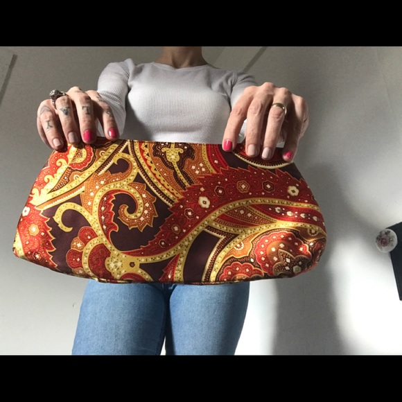 AMIC Accessories Paisley Silk Clutch Y2K - Picture 4 of 15